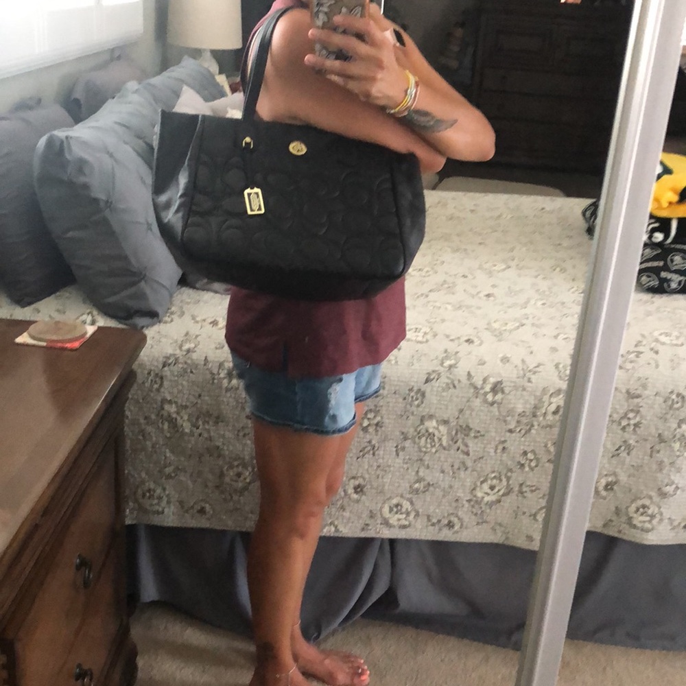 Coach quilted leather tote - Picture 7 of 8
